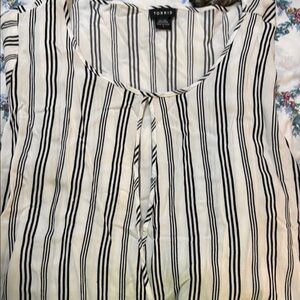 Torrid Black and White Relaxed Blouse